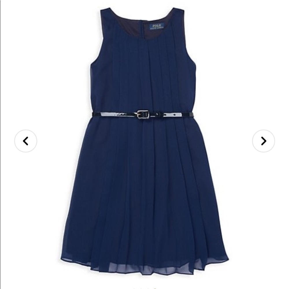 POLO Ralph Lauren Girl's Belted Chiffon A-Line Dress